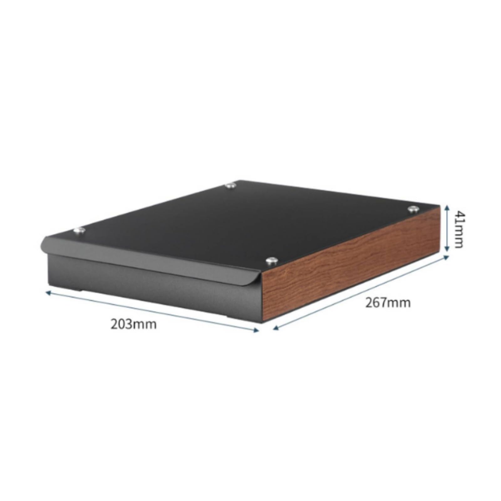 Baoblaze Contenitore Fondi Caffè Cassetto Scorrevole Bidone Raccolta Battifondi Cassetto Profondo Barra Orizzontale Struttura Viti Angolari Durevole Adatto per, Nero
