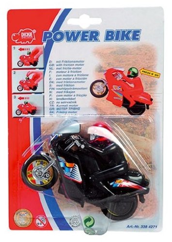 Dickie 203384271 Manual Power Bike 14cm (4 Sort)