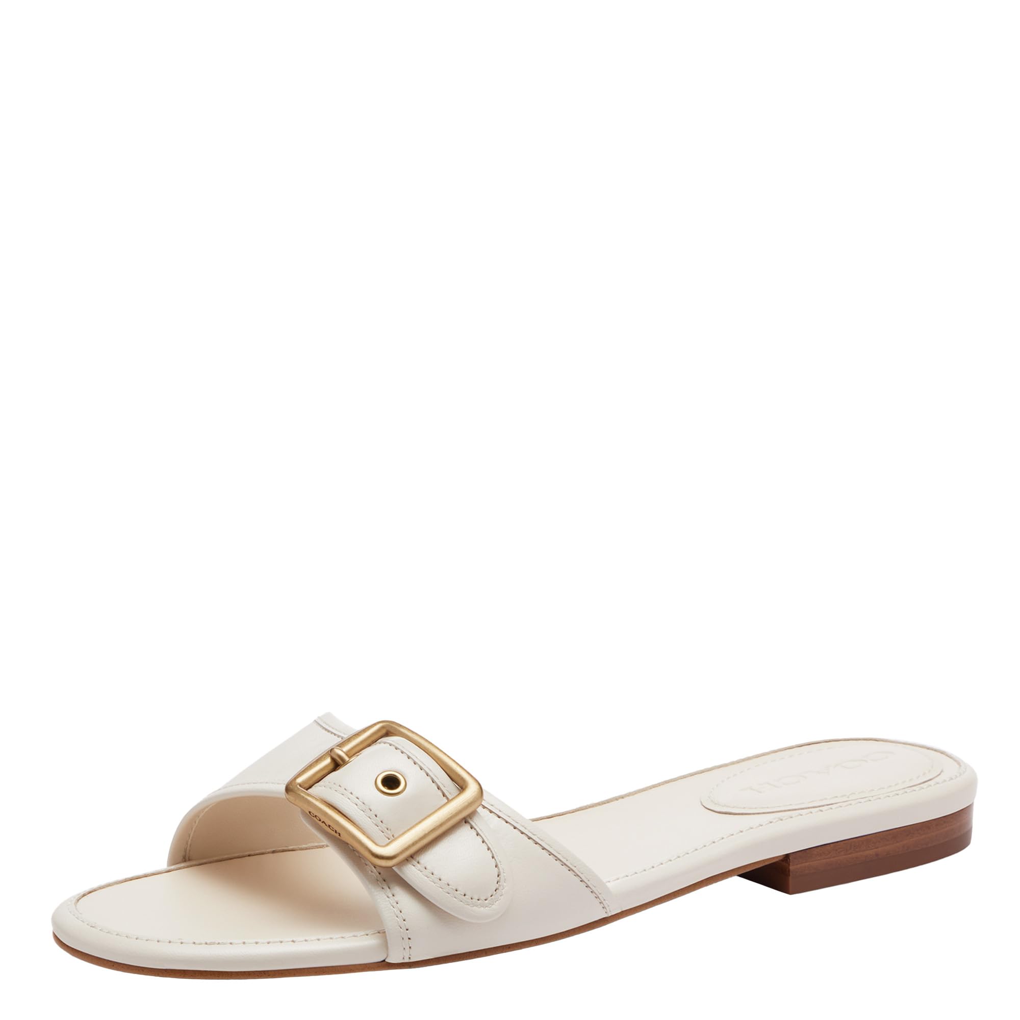 Photo 1 of COACH Margot Leather Flat Sandal
