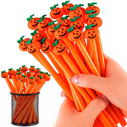 30 bolígrafos Halloween forma calabaza 0.5 mm tinta negra