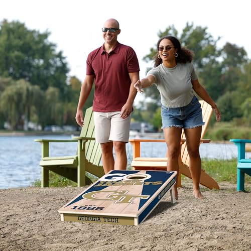 YouTheFan NCAA Georgia Tech Yellow Jackets 2’ x 4’ All Wood Cornhole by YouTheFan - Image 6
