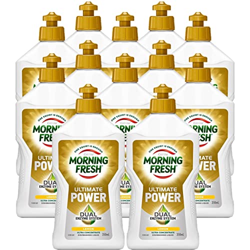 Morning Fresh Ultimate PRO Performance Lemon Dishwashing Liquid, 350 ml (Pack of 12)