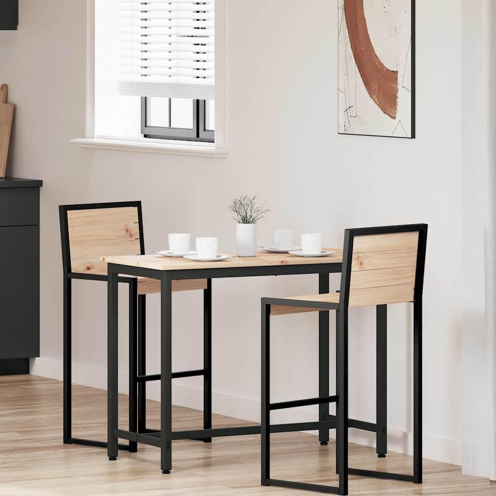 Table bois et acier polyvalente table à manger bureau table d'appoint 100x50