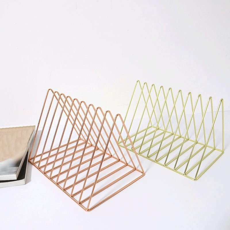 Ufficio Libreria in ferro, supporto for libri, piccolo scaffale portaoggetti, spazio for archivi Organizzatore da scrivania(Gold)