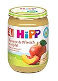 HiPP Früchte Banane und Pfirsich in Apfel, 6er Pack (6 x 190 g)