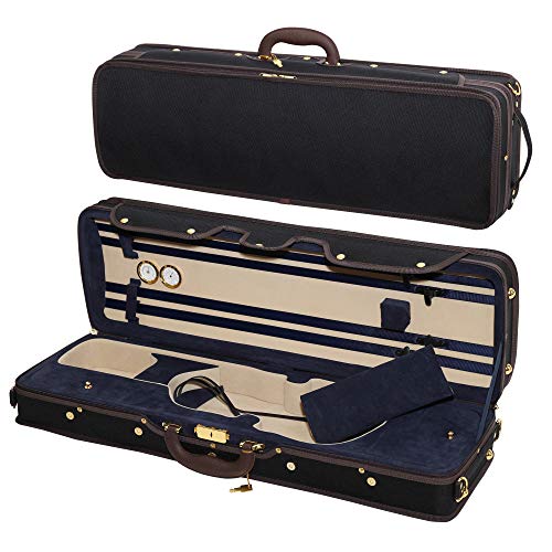 MI&VI NF-9001 Professional Hard-Shell Violin Case 4/4 (Full Size) Luxury Silk Interior...
