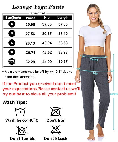 Asimoon Womens Yoga Pants Loose Comfy Casual Lounge Pants Soft Stretch Pull On Pants Wide Leg Athletic Pants With Pockets For Women #TOP5