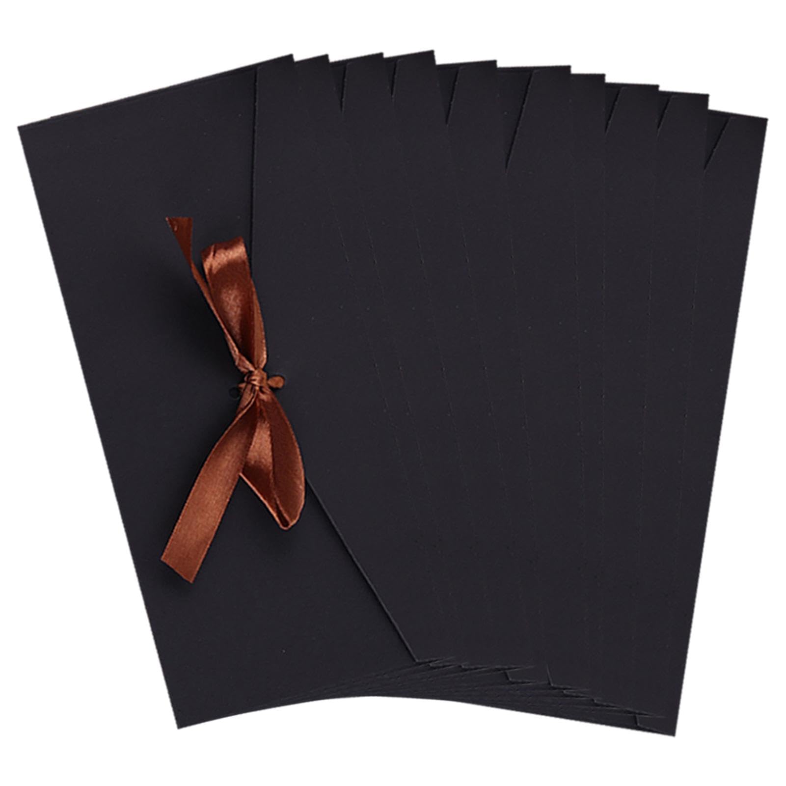 10 Pcs Black Envelopes,Money Envelopes for Cash Gifts,Money Wallets for Cash Gifts(Black)