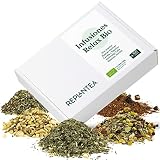 INFUSIONES RELAJANTES Pack Infusiones Ecológicas a Granel 200g (+100 Tazas) | Pack Infusiones Regalo Sin Teína, 5 Infusiones Sin Azúcar y Sin Aditivos