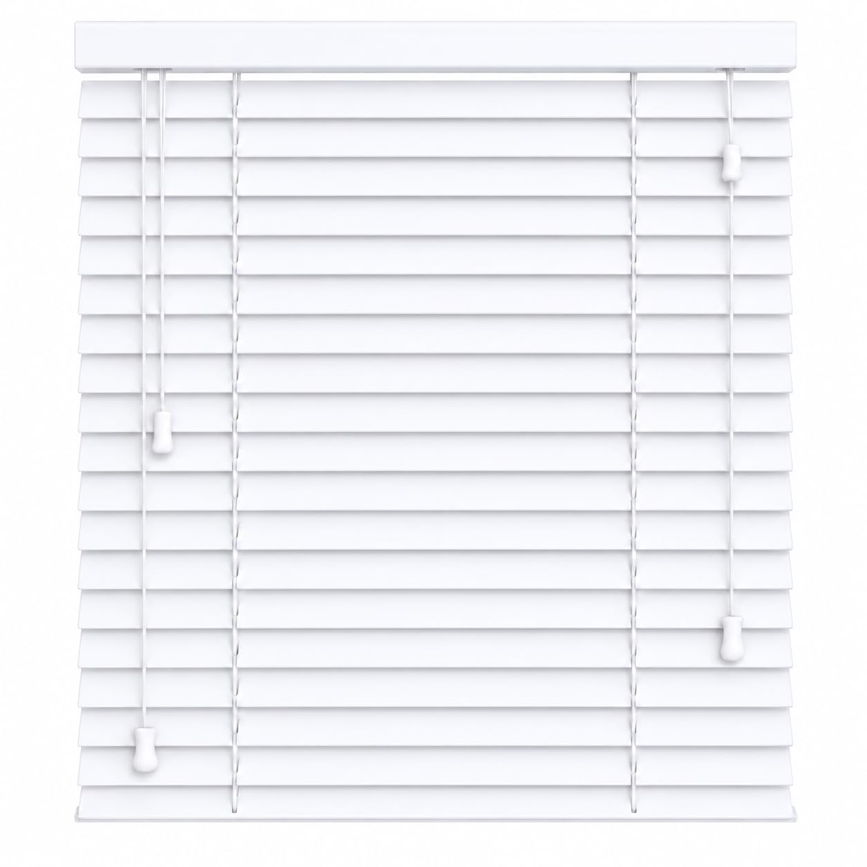 Home In Style 4U Faux Wood Venetian Blinds, White (W 41cm x L 150cm)
