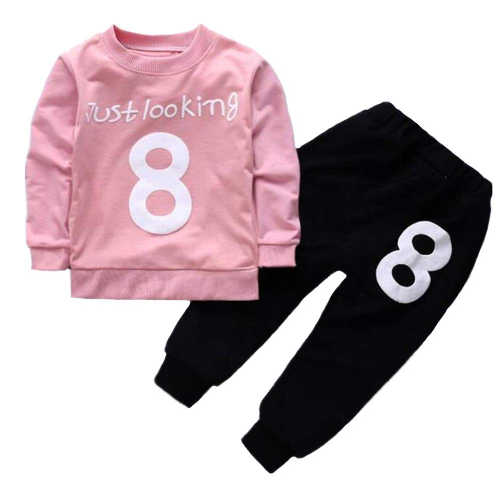 Autumn Baby boy Girl Clothes Long Sleeve T-Shirt + Pants Toddler Kids Sportswear Sets
