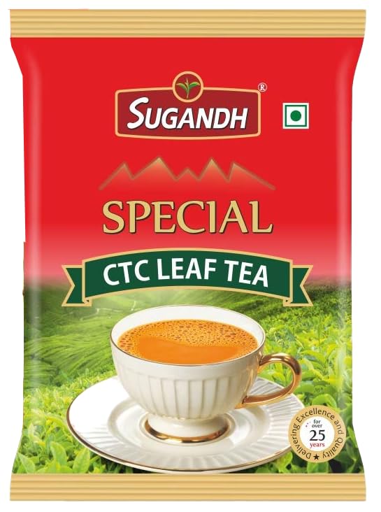 Image of Sugandh Special CTC Leaf Tea | 250GM X 3 | 750GM | Pack of 3 | CTC Processing | Directly Sourced from Farm | Strong and Rich in Taste| Natural Ingredients | A Perfect Premium Cup of Tea for Chai Lover