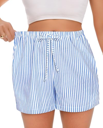 Image of Women Boxer Shorts Gingham Drawstring Pajama Bottom Plaid Pants with Pocket