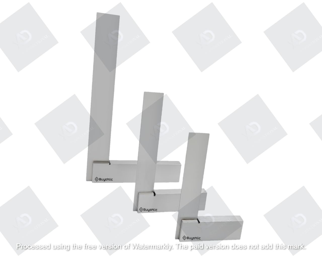 A.D. International Steel Machinist Try Square DIY General Woodworking clamp Workshop Machine Tools (Set of 3 Sizes)