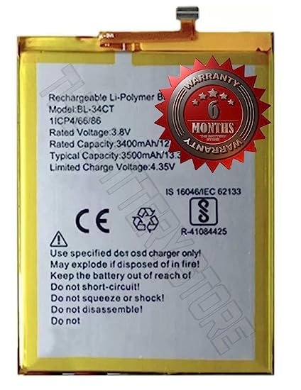 Image of Original BL-34CT Battery for Tecno Camon i4 / Camon -iSky3 / KB3 / CB7 / CB7J / KB7 / KB7J Battery with 6 Month Warranty****(Original Battery 0219)