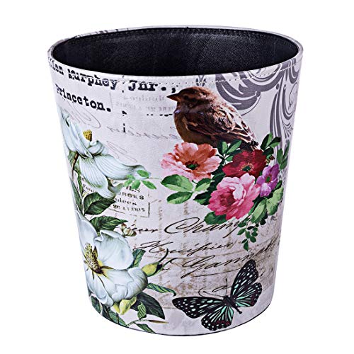 Lingxuinfo Scakbyer Small Trash Can Wastebasket, Pu Leather Decorative Trash Can Garbage Can Waste Basket For Kitchen, Bathroom, Bedroom, Office #TOP1