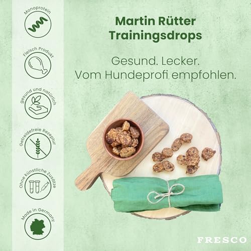 FRESCO Dog Trainingsdrops Ente 1kg-Eimer | getreidefreie Leckerlis für Hunde | gesund und natürlich | ohne künstliche Zusätze | Made in Germany