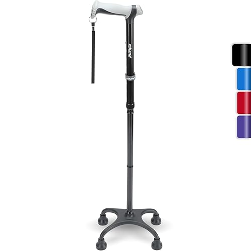 Rehand Quad Cane, Walking Cane with Ergonomic Handle Ever and