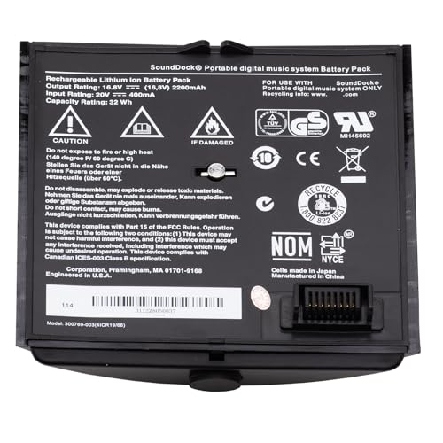 CHUNCAIL La batterie est compatible avec la batterie audio Bose Sounddock SoundLink Air Series 350160-1100, 300769-001, 300770-001, 410633, 300769-002,...