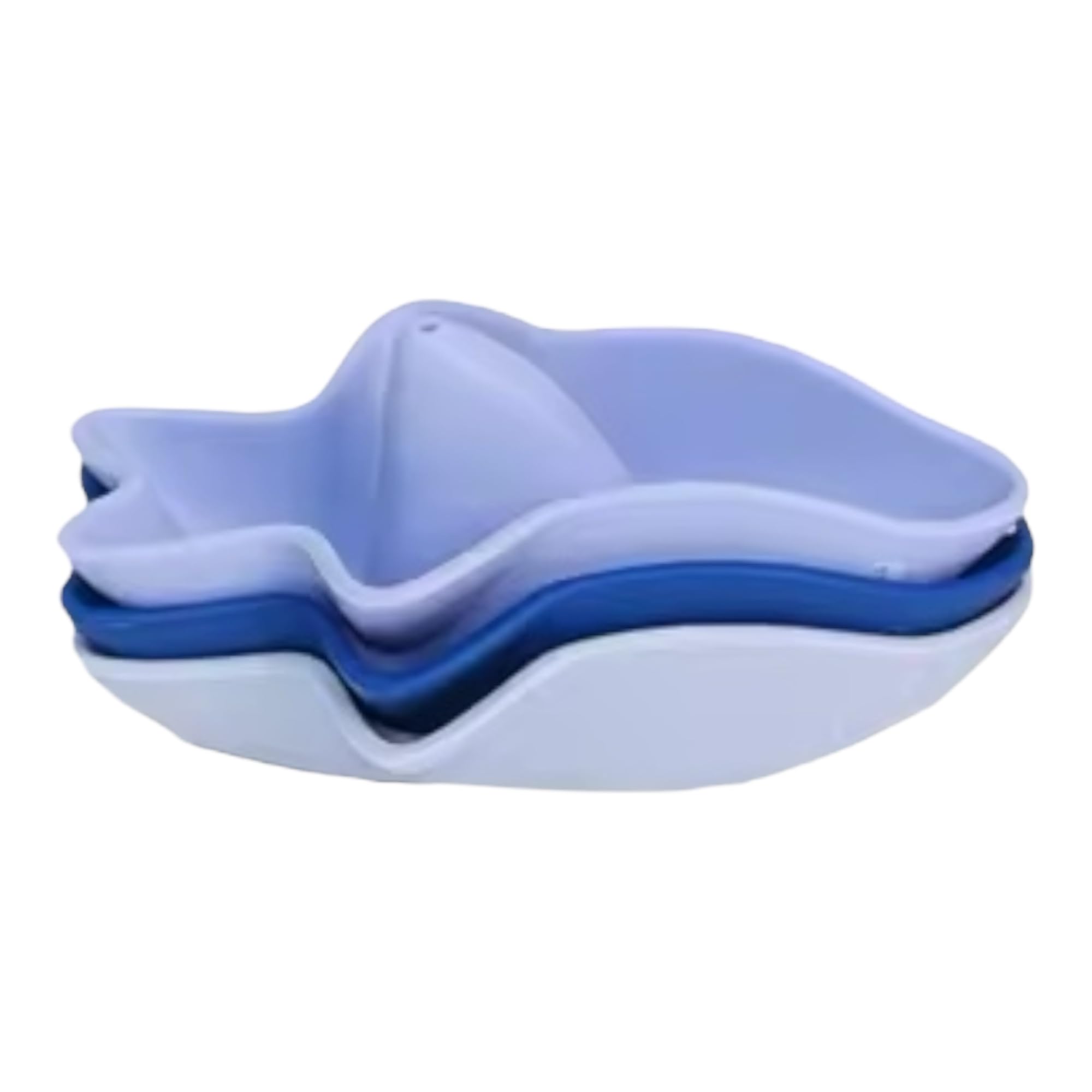 macoam Little Sharks Bath Toy Set – 3-Piece Silicone Bathtub Toy Set for Babies & Infants | Soft, Safe Baby Sensory Toys | Shark Toys for Toddlers (Blue)