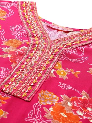 Image of ASSUME FAB Women Viscose Rayon Embroidery V Neck Maternity And Feeding Zip kurti pant and Dupatta