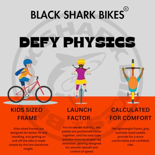 Image of BLACK SHARK Aqua Bikes for Kids Bike Brake | Bicycle for Boys & Girls | Frame | 90% Pre-Assembled |