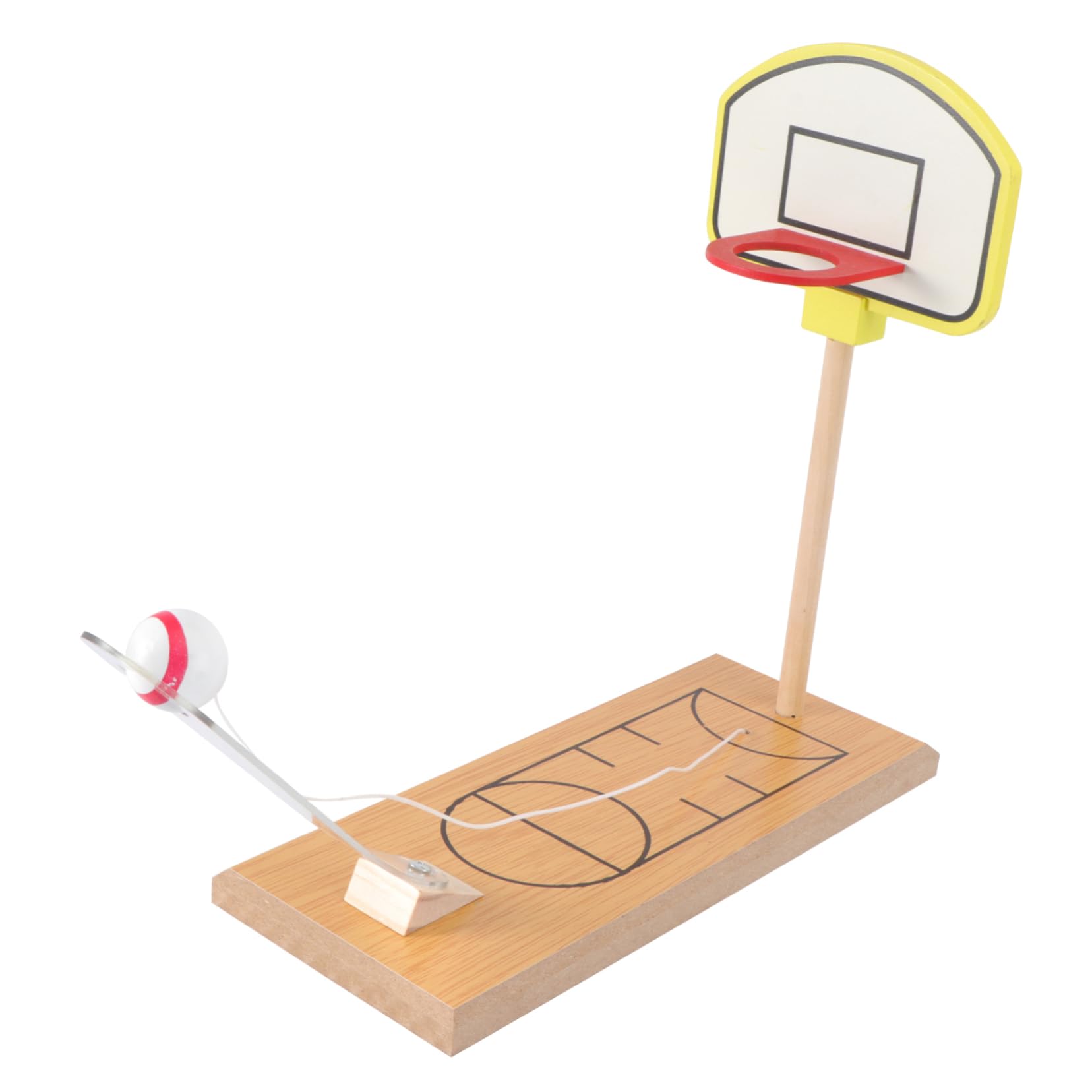 FOYTOKI Mini Wooden Basketball Game Tabletop Sports for Parent Interaction Fun Finger Basketball Set Craftsmanship for Over Years Old Develops Creativity and Hand