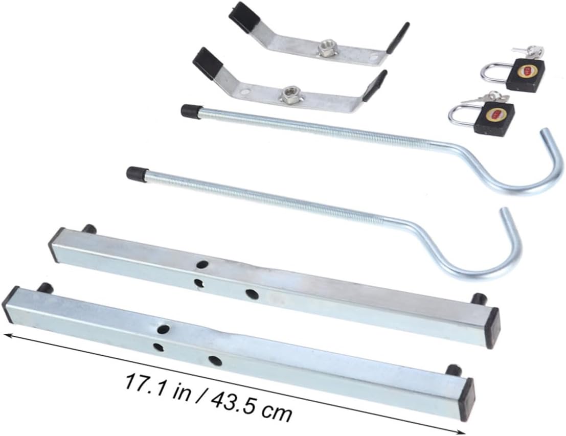 One Pair Silver Ladder Clamp Car Roof Carrier Safety Lock Set for Secure Vehicle Transport Durable Van Roof Hook and Car Carrier Clamp