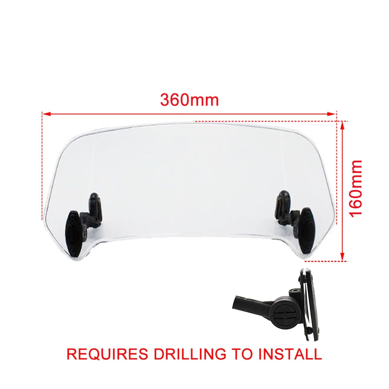 pour MT07 pour MT09 MT10 Motorbike Windshield Deflectors pour Les Cavaliers
