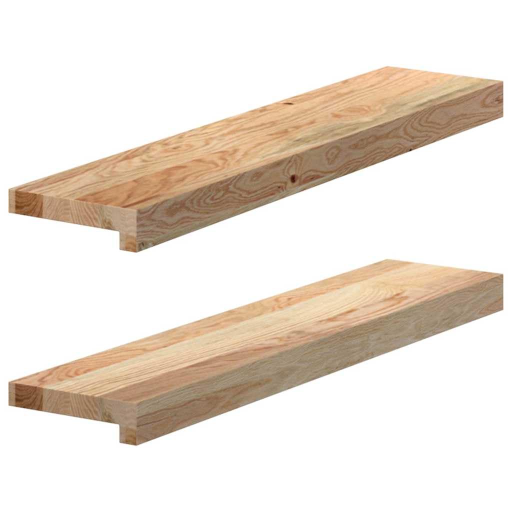 vidaxl Window Sills/ledges - 2 pcs untreated Solid Oak Wood, Customizable 70x15x2 cm for Versatile Indoor Decor and Display