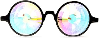 GloFX Black Kaleidoscope Glasses- Rainbow Wormhole
