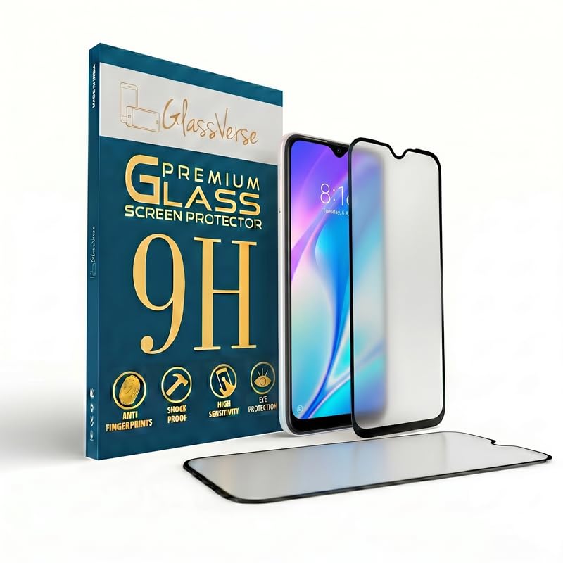 Image of GlassVerse Matte Tempered Glass for Redmi 8A | Anti Glare, Smooth Touch Screen Protector, 9H Hardness, Edge to Edge, Case Friendly, Hassle-less Installation Kit Included. (Pack of 2)