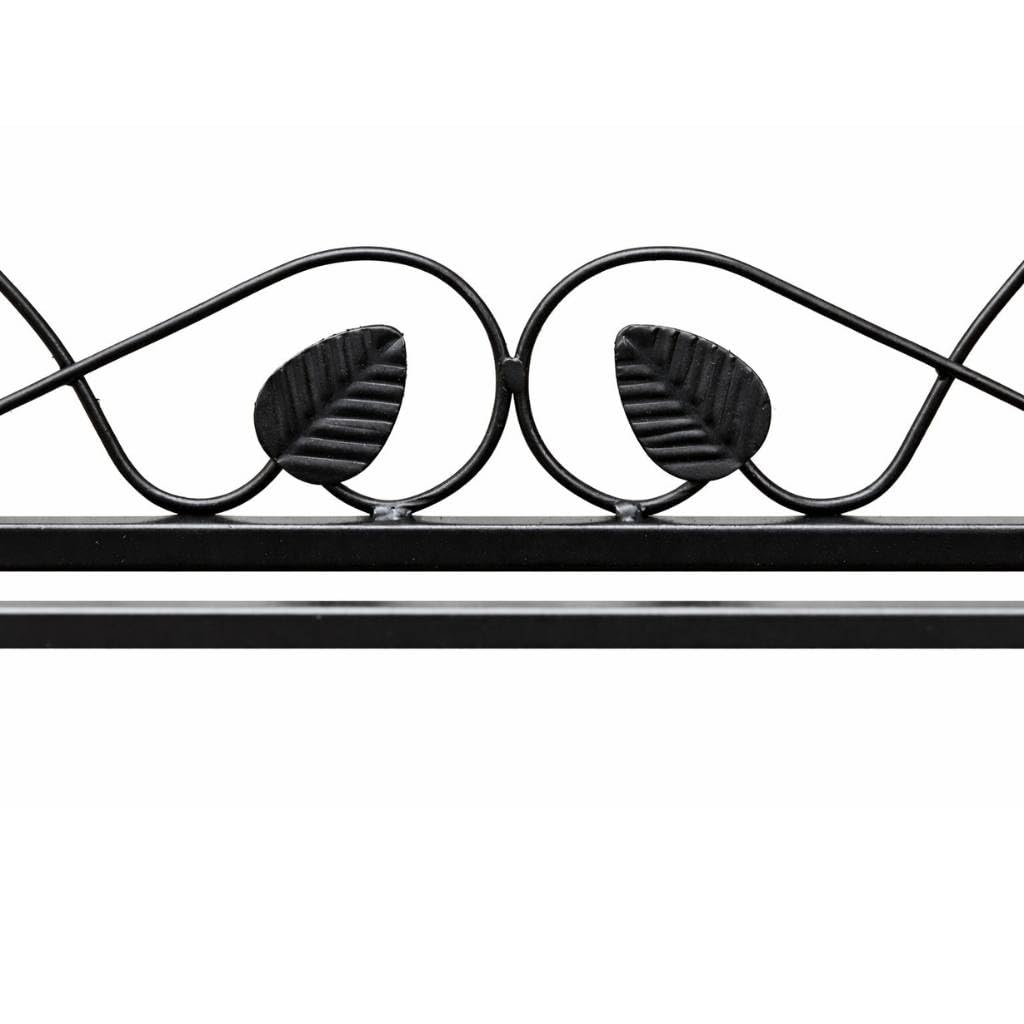 DanDiBo Schuhregal Metall Schwarz 3. Ebenen Schuhschrank Hoch Platzsparend 92 cm Mi-3 21235 Shoe Rack Schuh Regal Schuhorganizer