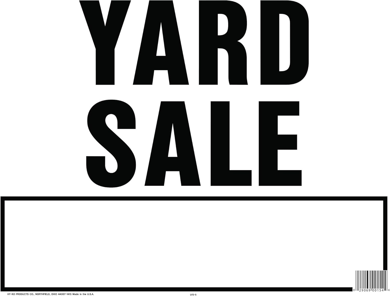 Yard Sale Sign, 5 Pack