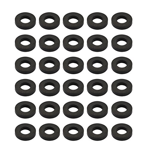 sourcingmap Nitrile Rubber Flat Washers 12mm OD 6mm ID 2.2mm Thickness for Faucet Pipe Water Hose Pack of 30