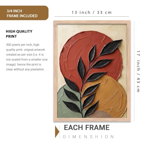Image of kotart Aesthetic Botanical Art Home Decoration Painting | Floral Paintings With Frame For Living Room Bed Room Hotel Wall Decor Digital Reprint (13x17 inch)