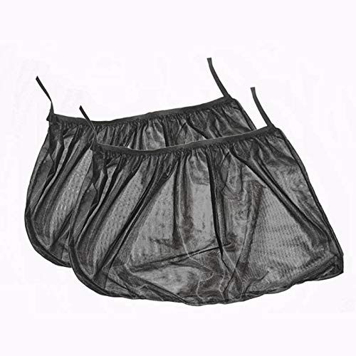 Black Adjustable Auto Car Side Rear Window Sun Shade Black Mesh Car Cover Visor Shield Sunshade UV Protection Size L 2pcs/set