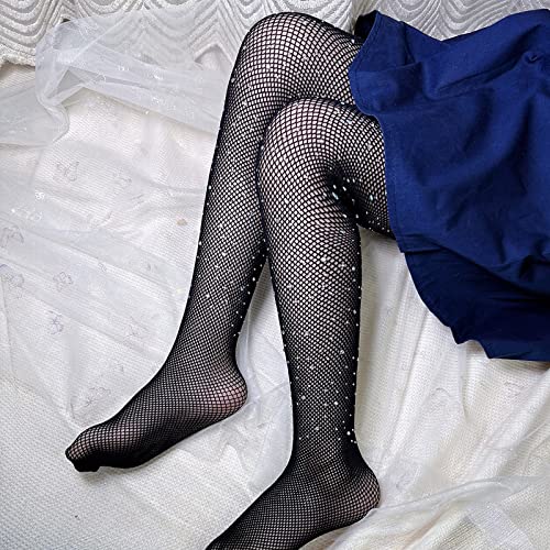 Kids Girl Rhinestone Tights Sparkle Fishnet Dance Pantyhose Bling Mesh Stockings Glitter Hollow Out Pantyhose4