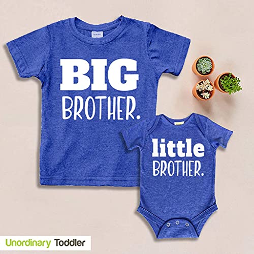 Image of Unordinary Toddler Big Brother Little Brother Shirts Matching Outfits Sibling Gifts Baby Set