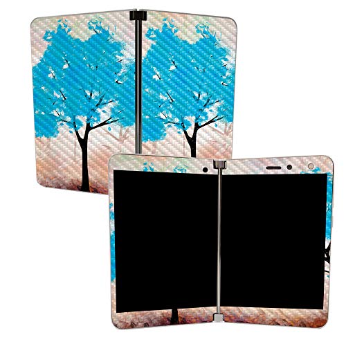 Image of MIGHTY SKINS MightySkins Carbon Fiber Skin for Microsoft Surface Duo - Blue Woods | Protective, Durable Textured Carbon Fiber Finish | Easy to Apply, Remove, and Change Styles | Made in The USA
