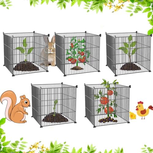 Plant Protector Cage, Plant Wire Cloche Protect Garden Vegetables from Chickens