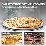 TOSHIBA ML-EM34P(SS) Smart Countertop Microwave, Sensor Reheat, Works With Alexa & Remote Control, Kitchen Essentials, Mute Function&ECO Mode, 1100W, 1.3 Cu Ft, With 12.4" Turntable, Stainless Steel - Image 4