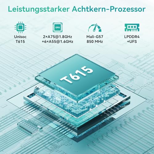 KINGRID Android 16 Tablet 11 Zoll mit Tastatur, 24GB RAM+128GB ROM/2TB TF – Ansicht 5