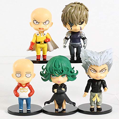 Anmine One Punch Man Saitama Genos Tatsumaki Garou Q Version Anime Figuren Sammlung Statue Modell Kinder Spielzeug Geschenk Cover