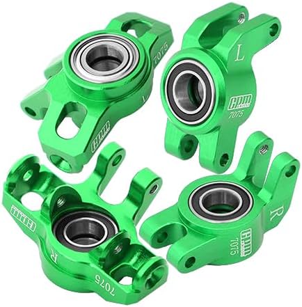 GPM 7075 Alloy Front Steering Block+Rear Hub（Larger Inner Bearings） for ARRMA 1/14 Mojave Grom Mega 380 Brushed 4X4 Small Scale Desert Truck Rtr-Ara2104 LOSI 1/12 Nascar
