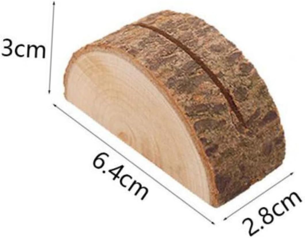 10pcs Wood Stump Photo Holders Rustic Wedding Decorations Wooden Name Holders for Wedding Centerpiece