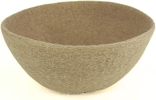 Humble Hilo Handmade Felt Bowls 100% Merino Wool Felt Serving Bowls Large, Medium, or Sets (Beige, 5.9 inch)