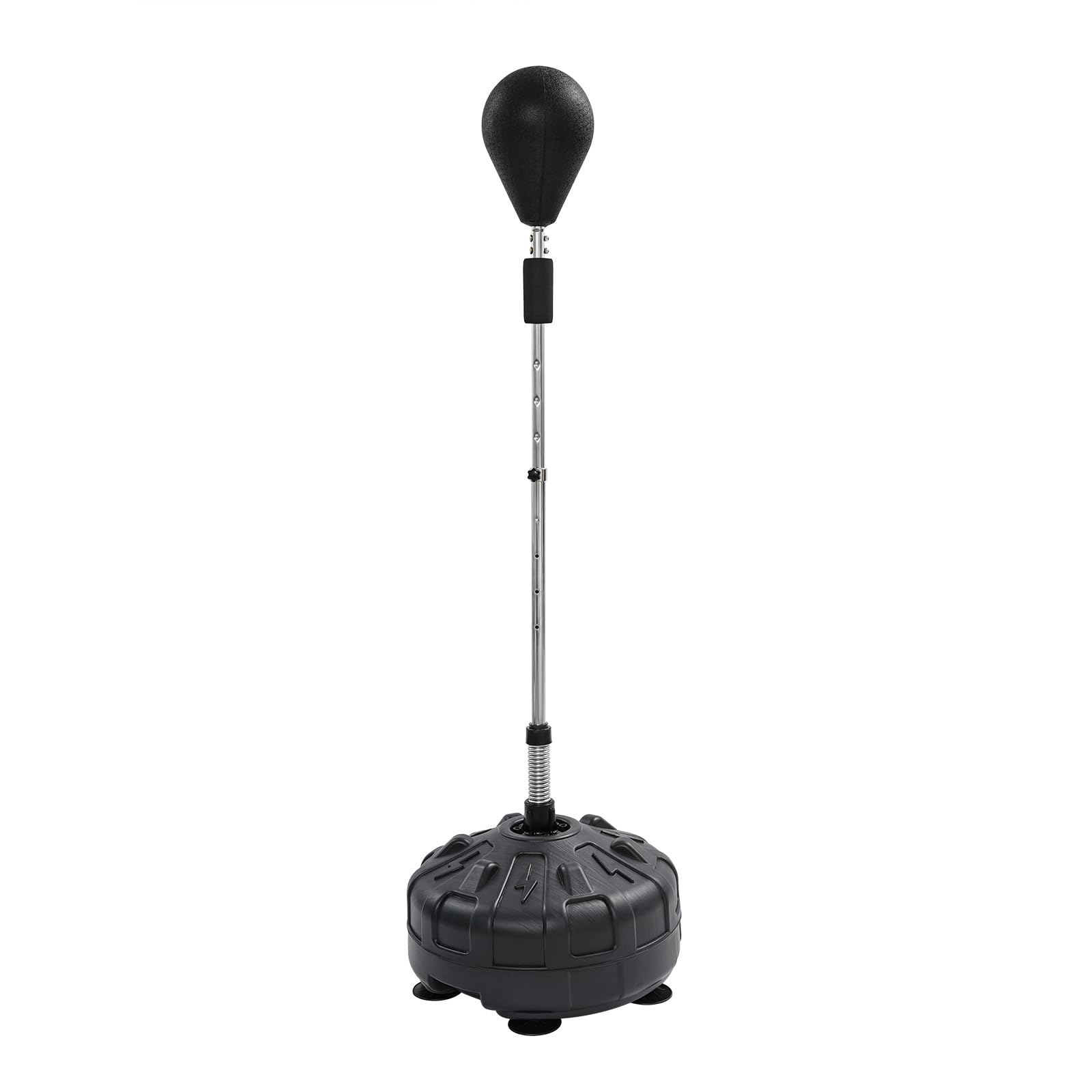 Sacco da boxe in piedi, con supporto, regolabile in altezza 120-160 cm, rimbalzo a 90°, 6 ventose, boxe sport, per professionisti, adolescenti e principianti