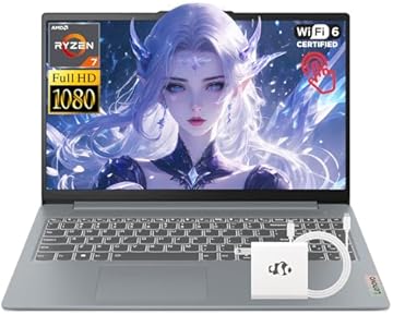 IdeaPad Slim 3 15.6" FHD Touchscreen Laptop, 16GB RAM 1TB SSD, AMD Ryzen 7 5825U(8-Core up to 4.50 GHz), Laptop for Business-Home& Gaming with Privacy Webcam, Numeric Keypad, Wi-Fi 6, Win 11