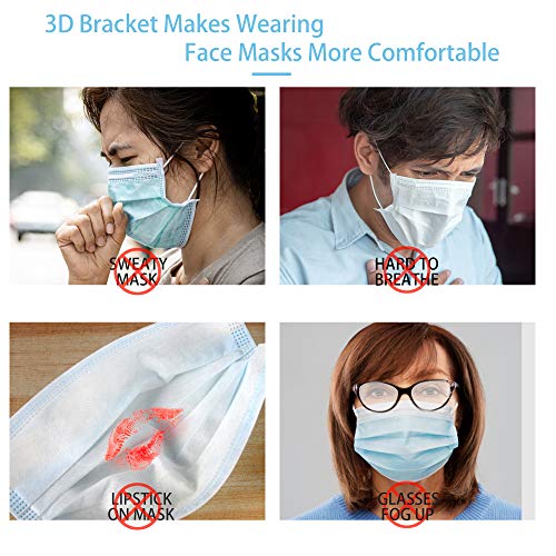 3D Face Mask Bracket 10Pcs 3D Silicone Mask Bracket Breathe Cup For Mask Brace Cool Mask Inserts For Breathing Room Plastic Mask Insert Mask Holder (Black) Mask Rope Is Fixed To Prevent Falling Off #TOP2